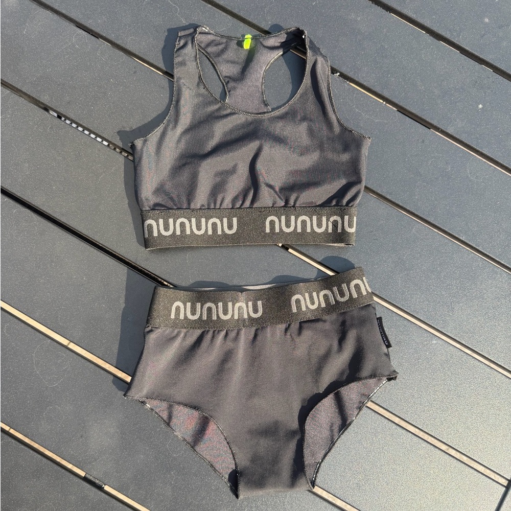 NUNUNU Black 2 Piece Bikini Swim Suit size 4T 5T